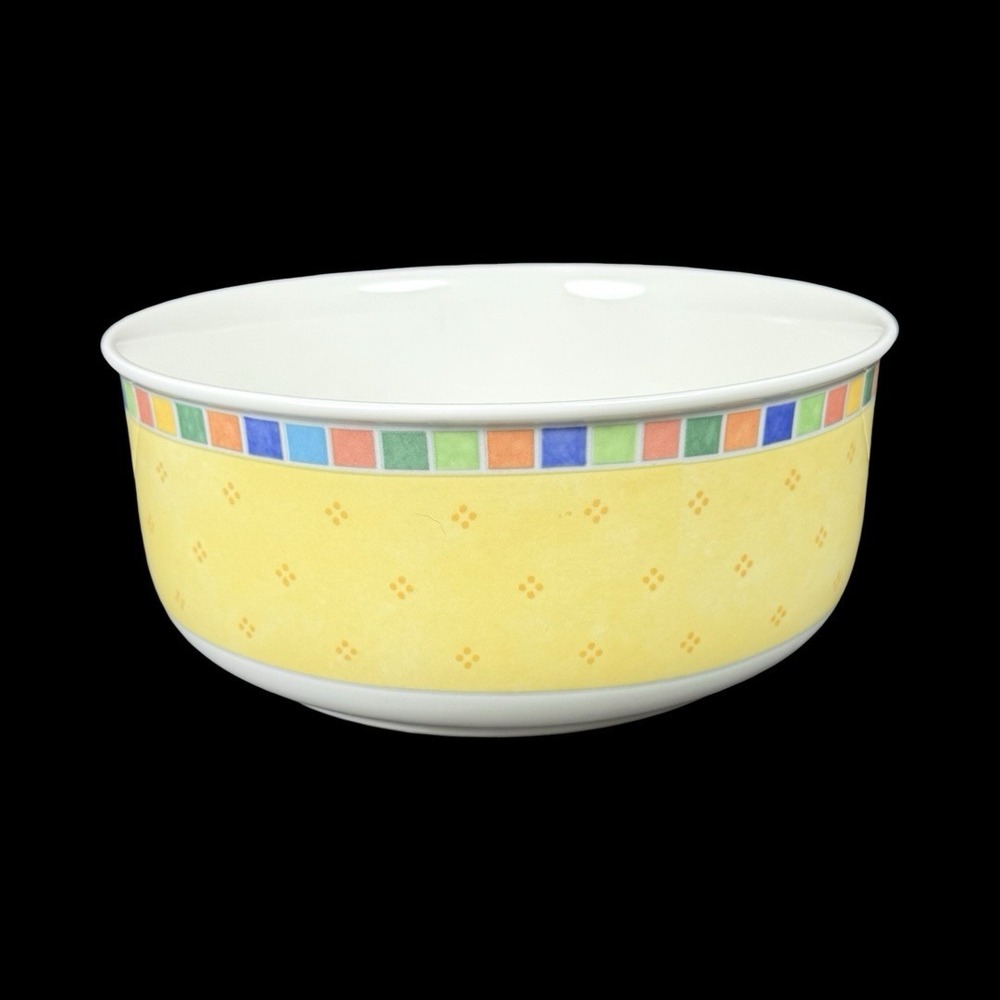 Villeroy & Boch Twist Alea Limone 8" Vegetable Serving Bowl Mosaic Squares